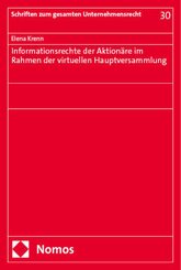 Informationsrechte der Aktionäre im Rahmen der virtuellen Hauptversammlung