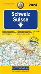 Kümmerly+Frey Strassenkarte ACS Schweiz 2024 1:275.000