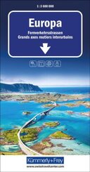 Kümmerly+Frey Strassenkarte Europa Fernverkehrsstrassen 1:3,6 Mio.