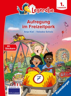 Aufregung im Freizeitpark - Lesen lernen mit dem Leseraben - Erstlesebuch - Kinderbuch ab 6 Jahren - Lesenlernen 1. Klas