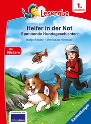 Helfer in der Not - Spannende Hundegeschichten - lesen lernen mit dem Leseraben - Erstlesebuch - Kinderbuch ab 6 Jahren