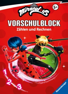 Miraculous Mein Vorschulblock Zählen und Rechnen - Konzentration, Erstes Rechnen, Rätseln für Kinder ab 5 Jahren - Spiel