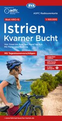 ADFC-Radtourenkarte KRO-IS Istrien Kvarner Bucht, mit Tagestourenvorschlägen, 1:100.000, reiß- und wetterfest, E-Bike ge