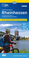 ADFC-Regionalkarte Rheinhessen, 1:50.000, mit Tagestourenvorschlägen, reiß- und wetterfest, E-Bike-geeignet, GPS-Tracks