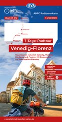 ADFC-Radtourenkarte IT-PO 7-Tage-Radtour Venedig-Florenz, 1:200.000, reiß- und wetterfest, E-Bike-geeignet, GPS-Tracks D