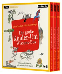 Die große Kinder-Uni Wissens-Box, 3 Audio-CD, 3 MP3