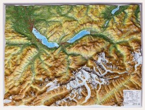 Berner Oberland, Reliefkarte klein 1:200.000