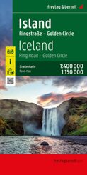 Island, Straßenkarte 1:400.000, freytag & berndt