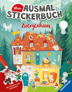 Mein Ausmalstickerbuch - Zwergenhaus