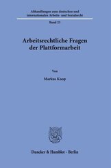 Arbeitsrechtliche Fragen der Plattformarbeit