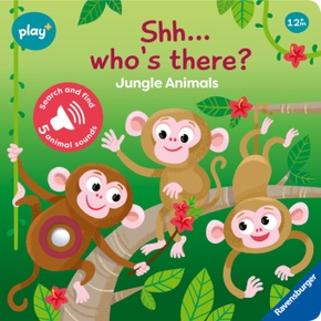 Ravensburger Play+ Shh... Who's there? Jungle Animals (My First Seek and Find Sound Book), Baby book 12+ months