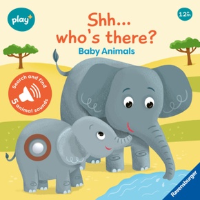 Ravensburger Play+ Shh... Who's there? Baby Animals (My First Seek and Find Sound Book), Baby book 12+ months