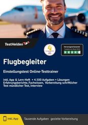 Flugbegleiter Einstellungstest Online-Testtrainer inkl. App & Mathe Lern-Buch I + 4.500 Aufgaben + Lösungen I Erfahrungs