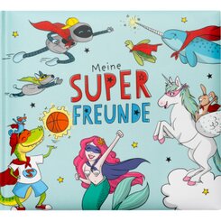 Freundebuch Motiv "Meine Super Freunde", blau