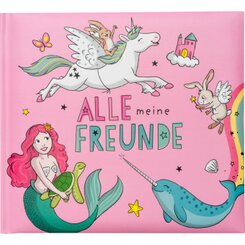 Freundebuch Motiv "Alle meine Freunde", pink