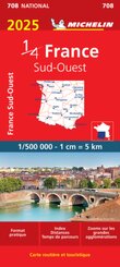 Southwestern France 2025 - Michelin National Map 708