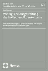 Vertragliche Ausgestaltung des faktischen Aktienkonzerns