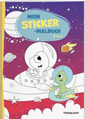 Mein Sticker-Malbuch. Weltraum