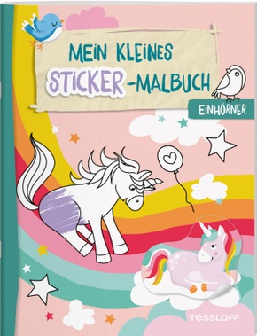 Mein kleines Sticker-Malbuch. Einhörner