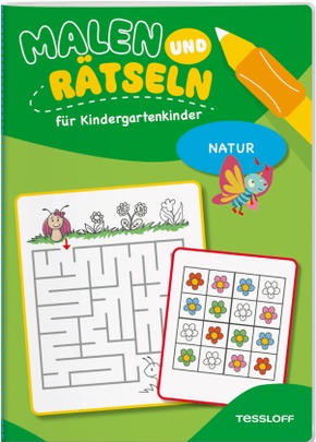 Malen und Rätseln für Kindergartenkinder. Natur