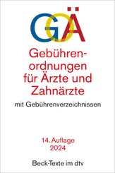 Gebührenordnungen für Ärzte und Zahnärzte