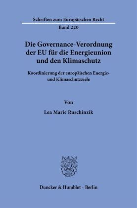 Die Governance-Verordnung der EU für die Energieunion und den Klimaschutz