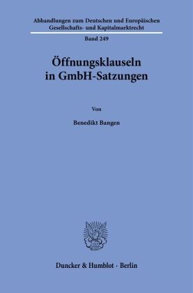 Öffnungsklauseln in GmbH-Satzungen