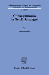 Öffnungsklauseln in GmbH-Satzungen