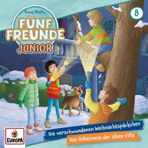 Fünf Freunde JUNIOR - Die verschwundenen Weihnachtspäckchen/Das Geheimnis der alten Villa, 1 Audio-CD