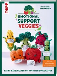 Emotional Support Veggies. Kleine Häkelfiguren mit positiven Botschaften