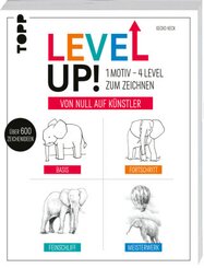 Level up! 1 Motiv - 4 Level zum Zeichnen