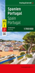 freytag & berndt Stra&szlig;enkarte Spanien - Portugal 1:700.000