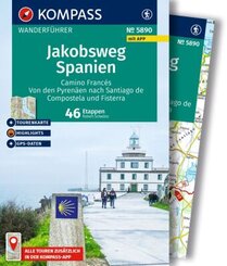 KOMPASS Wanderführer Jakobsweg Spanien, Camino Francés. Von den Pyrenäen nach Santiago de Compostela und Fisterra, 46 Et