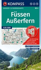 KOMPASS Wanderkarte 4 Füssen, Außerfern 1:50.000