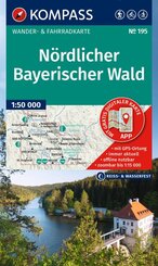 KOMPASS Wanderkarte 195 Nördlicher Bayerischer Wald 1:50.000