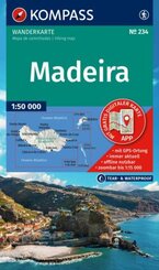 KOMPASS Wanderkarte 234 Madeira 1:50.000