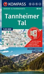 KOMPASS Wanderkarte 04 Tannheimer Tal 1:35.000