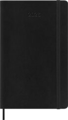 Moleskine 12 Monate Wochen Notizkalender Deutsch 2026, Large/A5, 1 Wo = 1 Seite, rechts linierte Seite, Weicher Einband, Schwarz