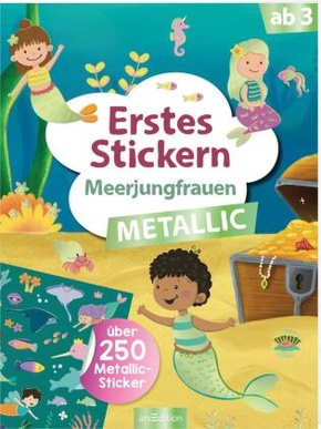 Erstes Stickern Metallic - Meerjungfrauen