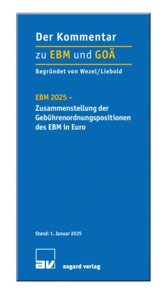 EBM 2025 - Zusammenstellung der Gebührenordnungspositionen des EBM in Euro