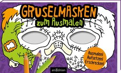 Gruselmasken zum Ausmalen