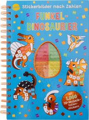 Stickerbilder nach Zahlen. Funkel-Dinosaurier (Mit 1.000 3D-Mosaik-Folienstickern)