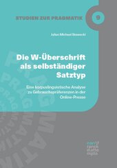 Die W-Überschrift als selbständiger Satztyp