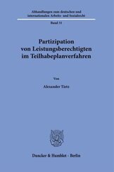 Partizipation von Leistungsberechtigten im Teilhabeplanverfahren