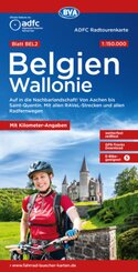 ADFC-Radtourenkarte BEL 2 Belgien Wallonie 1:150.000, reiß- und wetterfest, E-Bike geeignet, GPS-Tracks Download, mit Ki