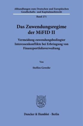 Das Zuwendungsregime der MiFID II
