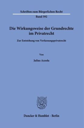 Die Wirkungsweise der Grundrechte im Privatrecht