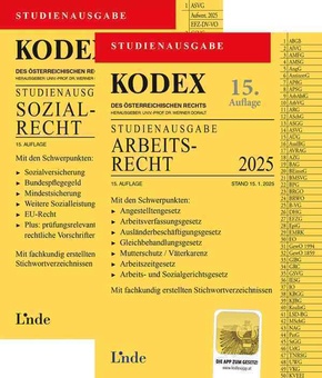 KODEX-Paket Studienausgabe Arbeits- und Sozialrecht 2025