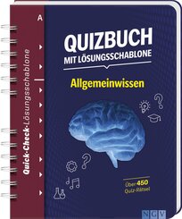 Quizbuch mit L&ouml;sungsschablone Allgemeinwissen