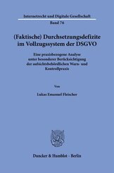 (Faktische) Durchsetzungsdefizite im Vollzugssystem der DSGVO